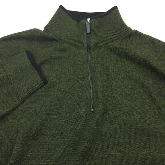 Michael Kors Men's Textured Quarter-Zip Sweater S - Picture 2 of 5